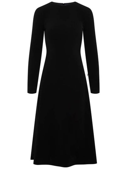 Women's Stretch Crepe Twill Long Dress Black - BALENCIAGA - BALAAN 2