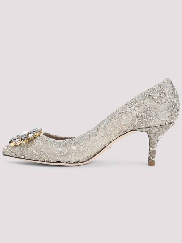 Brooch Lace Rainbow Pumps Heel Beige - DOLCE&GABBANA - BALAAN 3