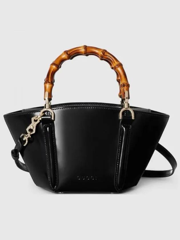 Bamboo Top Handle Mini Leather Tote Bag Black - GUCCI - BALAAN 2