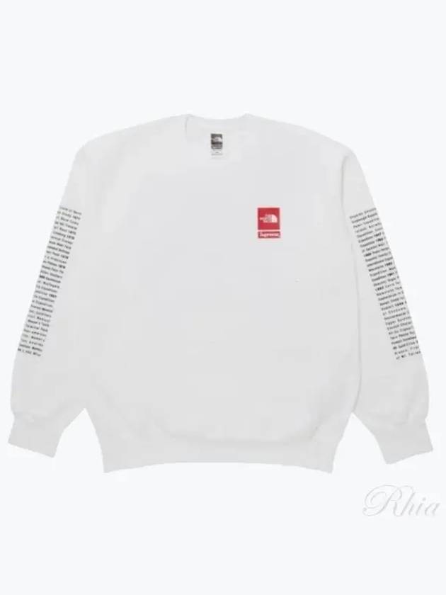 The North Face Collaboration Crew Neck Men s Sweatshirt Top SS24SW2 WHITE - SUPREME - BALAAN 1