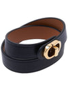 30 Montaigne Leather Bracelet Black - DIOR - BALAAN 4