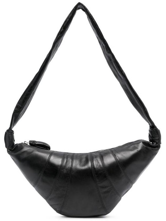 Croissant Medium Soft Nappa Leather Cross Bag Black - LEMAIRE - BALAAN 2