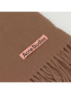 Logo Wool Fringe Scarf  Brown - ACNE STUDIOS - BALAAN 4