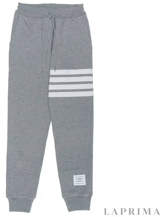 Women's Engineer 4 Bar Cotton Loopback Knit Track Pants Grey - THOM BROWNE - BALAAN 2