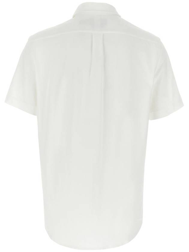 Logo Button Down Short Sleeve Shirt White - POLO RALPH LAUREN - BALAAN 3