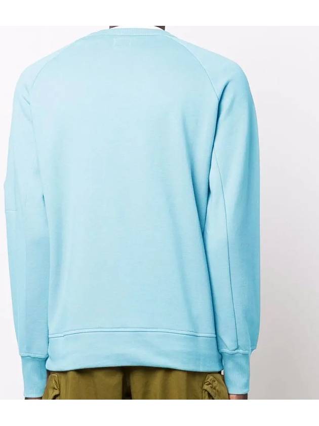 Men's Diagonal Lens Wappen Crew Neck Sweatshirt Blue - CP COMPANY - BALAAN 5