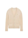 Baby Fox Patch Cosy Cardigan Beige - MAISON KITSUNE - BALAAN 2