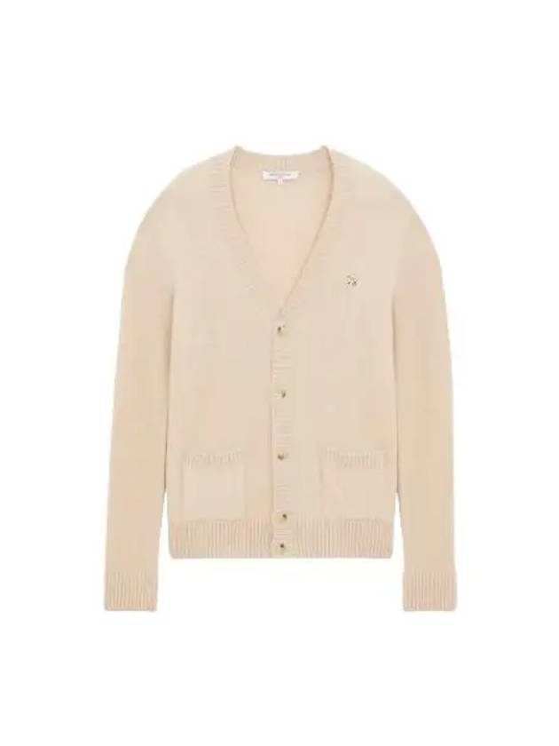 Baby Fox Patch Cosy Cardigan Beige - MAISON KITSUNE - BALAAN 2