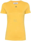 Embroided ORB Peru Short Sleeve T-Shirt Yellow - VIVIENNE WESTWOOD - BALAAN 2