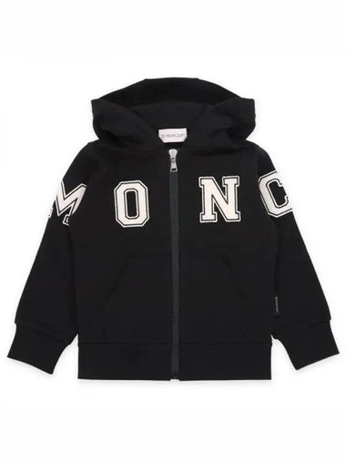 Kids Lettering Hooded Zip Up Jacket Black 8G00004 899PS 999 270034 1063559 - MONCLER - BALAAN 1