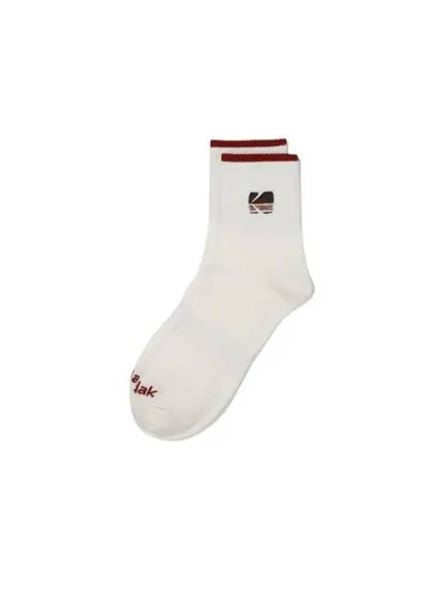 KODAK Apparel Rainbow Embroidered Ankle Socks RED - KODO - BALAAN 1