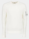 Lens Wappen Crew Neck Knit Top White - CP COMPANY - BALAAN 2