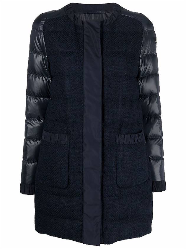 Women's Veulettes Tweed Padded Navy - MONCLER - BALAAN 2