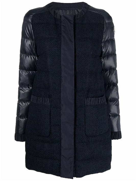 Women's Veulettes Tweed Padding Navy - MONCLER - BALAAN 2