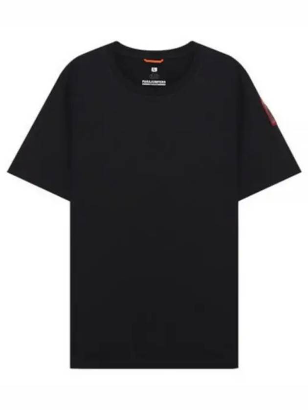 Men's Track Cotton Short Sleeve T-Shirt Black - PARAJUMPERS - BALAAN 2