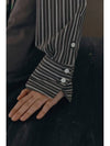 STRIPED SCARF SHIRT GRAY - ILROZE - BALAAN 7