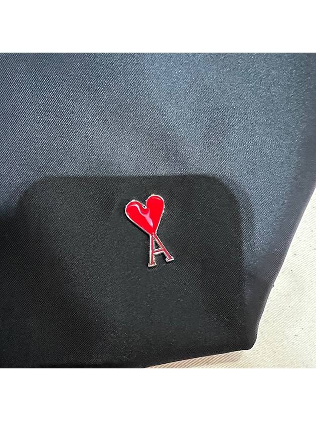 Heart Logo Large Tote Bag Black - AMI - BALAAN 7