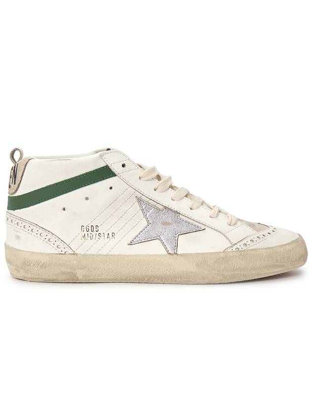 Mid Star High Top Sneakers Green White - GOLDEN GOOSE - BALAAN 6