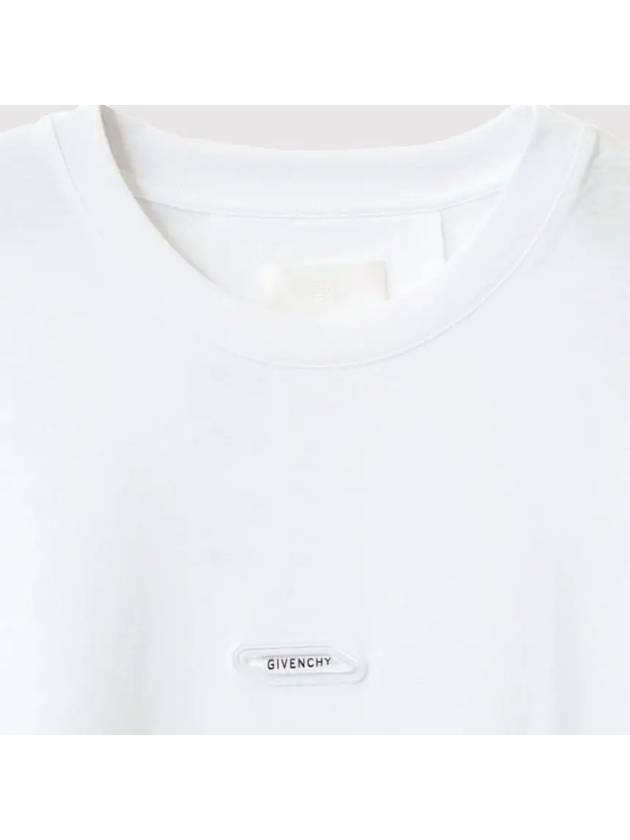 Logo Cotton Short Sleeved T-Shirt White - GIVENCHY - BALAAN 4