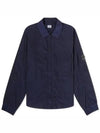 Chrome-R Zip-Up Over Long Sleeve Shirt Navy - CP COMPANY - BALAAN 2