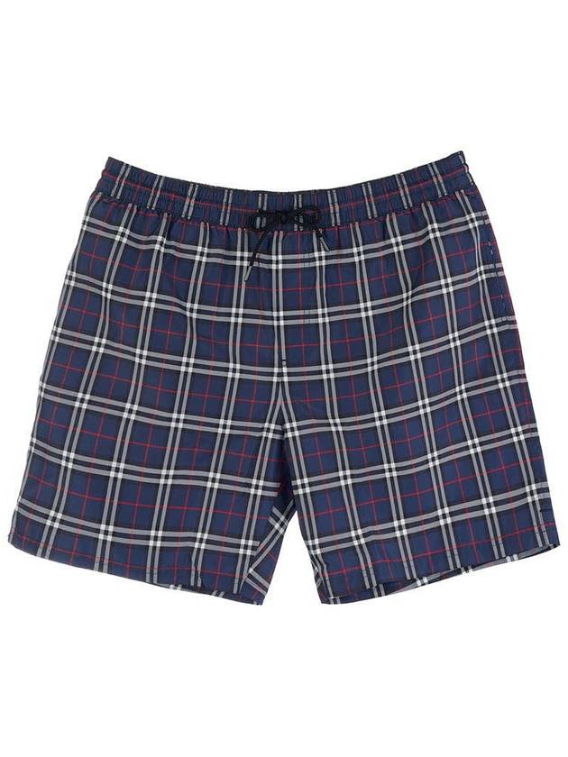 Check Swim Shorts Navy - BURBERRY - BALAAN 10