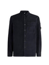 Corduroy Long Sleeve Shirt Black - CP COMPANY - BALAAN 2