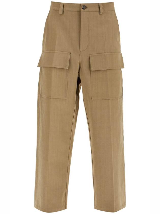 cargo canvas pants in italian style - VALENTINO - BALAAN 1