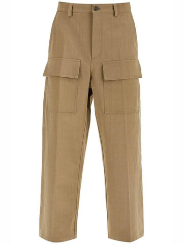 cargo canvas pants in italian style - VALENTINO - BALAAN 1