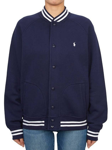 Kids brushed jacket 323932140004 NAVY WHT P Adults can wear - POLO RALPH LAUREN - BALAAN 1