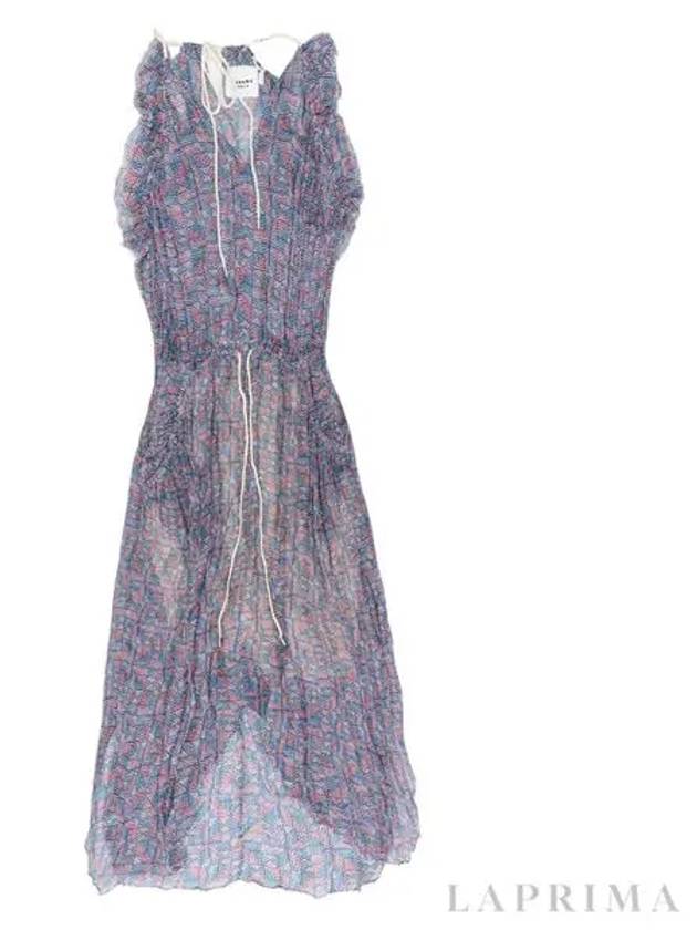 Padello Print Long Dress Red Blue - ISABEL MARANT - BALAAN 5