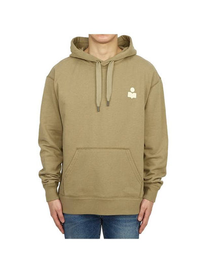 Matte Logo Print Hoodie Khaki - ISABEL MARANT - BALAAN 2