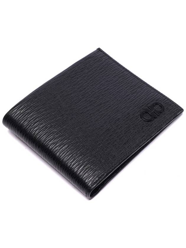 Gancini Half Wallet Black - SALVATORE FERRAGAMO - BALAAN 6