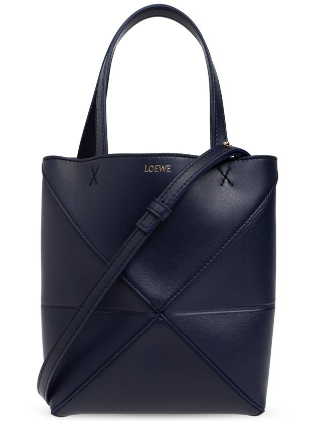 Loewe Puzzle Mini Shopper Bag, Women's, Navy Blue - LOEWE - BALAAN 1