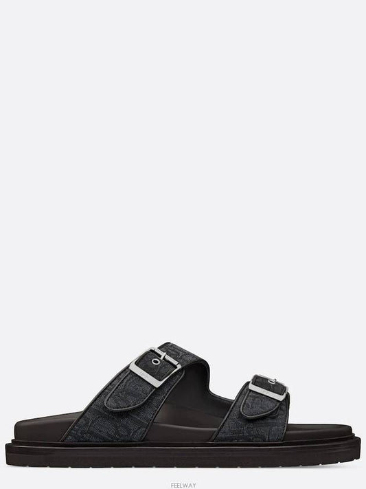 Dior Aqua Sandals Black Oblique Jacquard - DIOR - BALAAN 2