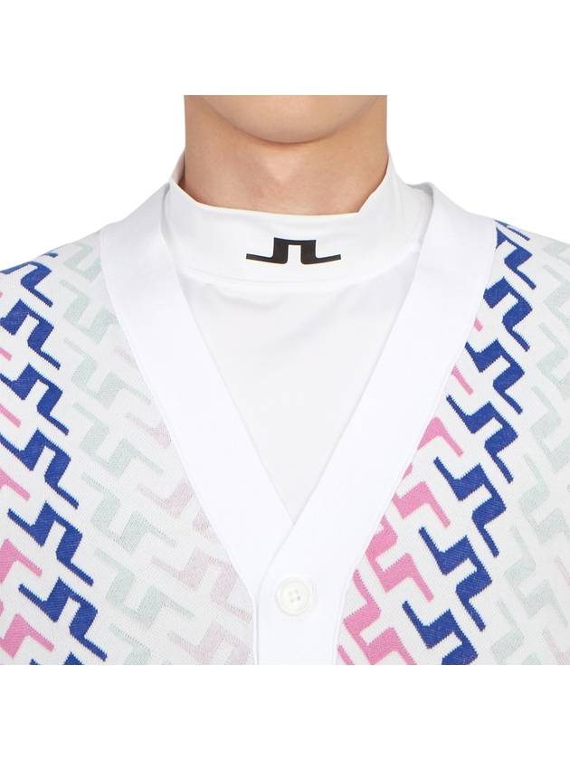 Men's Vice Pink Painting Bridge Knit Top White - J.LINDEBERG - BALAAN 7