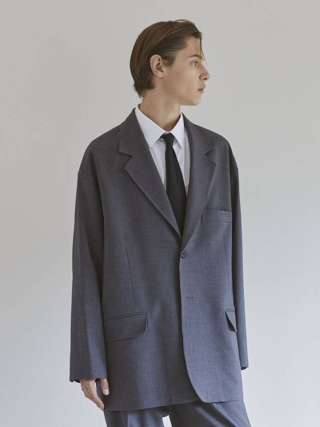 Oversized Single Jacket Grey MJK3077 - IFELSE - BALAAN 2