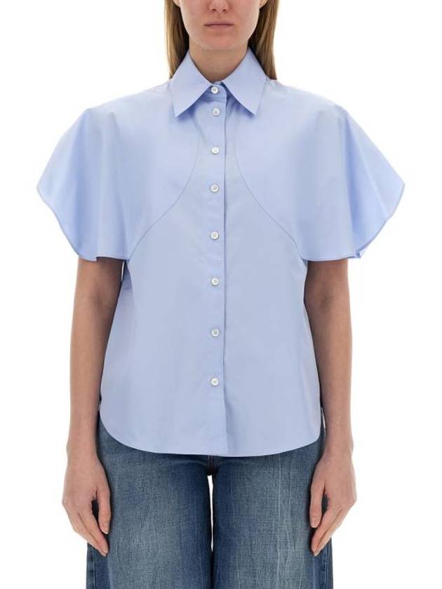 24FW Blouse Shirt 620117 SMA904008 AZURE - STELLA MCCARTNEY - BALAAN 1