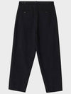 Wool Crease One Tuck Wide Slacks Black - NOIRER - BALAAN 4