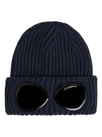 Signature Goggles Wool Beanie Navy - CP COMPANY - BALAAN 1