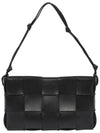 Intrecciato Cassette Leather Pouch Shoulder Bag Black - BOTTEGA VENETA - BALAAN 1