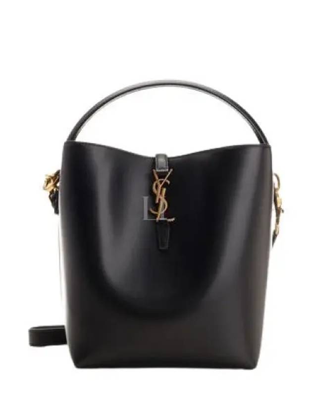 Le 37 Leather Bucket Bag Black - SAINT LAURENT - BALAAN 2