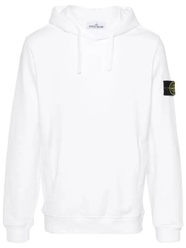 Wappen Patch Crew Neck Cotton Sweatshirt White - STONE ISLAND - BALAAN 3