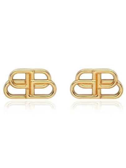 BB Logo Stud Earrings Gold - BALENCIAGA - BALAAN 2