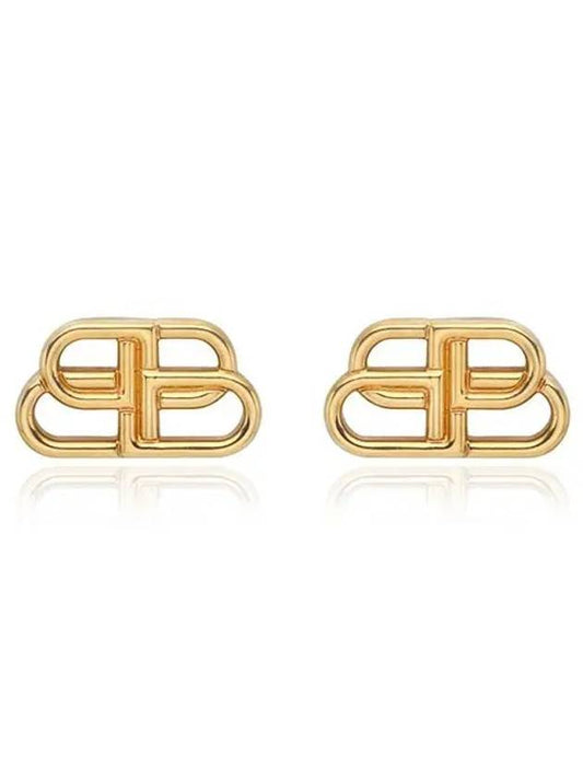 BB Logo Stud Earrings Gold - BALENCIAGA - BALAAN 2