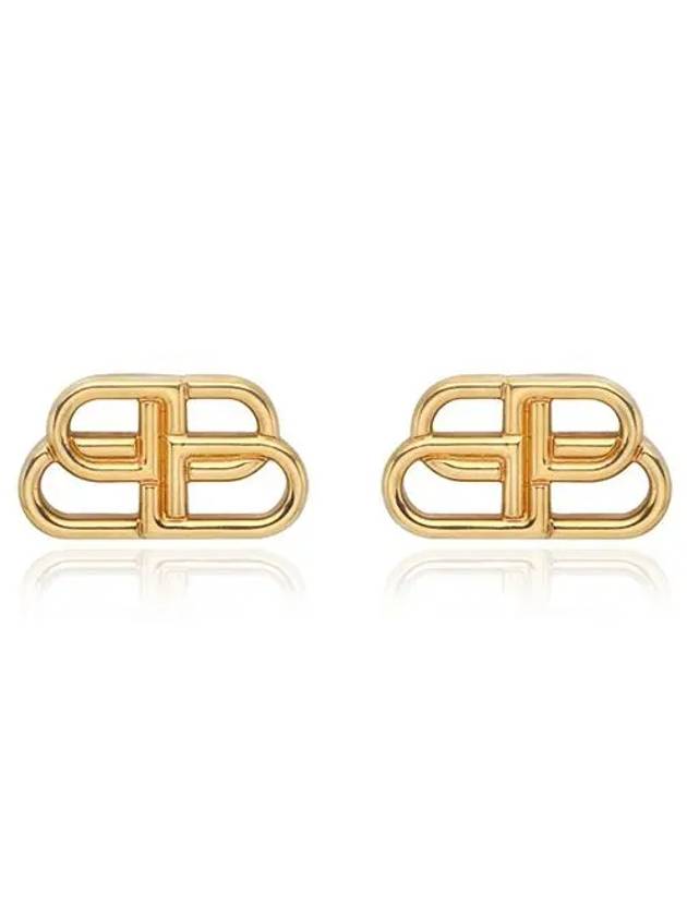 BB Logo Stud Earrings Gold - BALENCIAGA - BALAAN 4