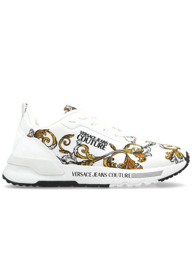 Versace Jeans Couture Sneakers With Barocco Pattern, Women's, White - VERSACE - BALAAN 1