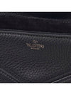 One-Stud Nappa Leather Clutch Bag Black - VALENTINO - BALAAN 11