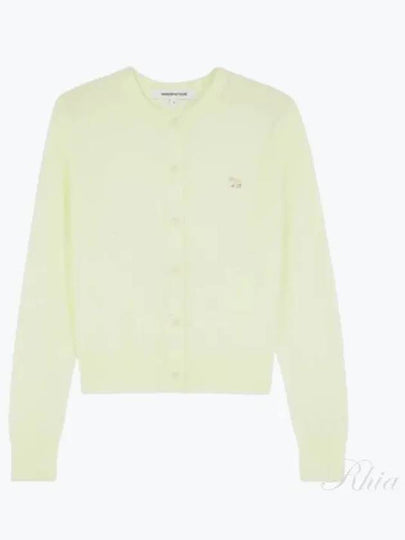 Baby Fox Patch Regular Cardigan Lemonade - MAISON KITSUNE - BALAAN 2