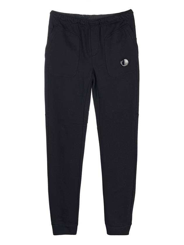 Diagonal Raised Fleece Lens Wappen Track Pants Black - CP COMPANY - BALAAN 10