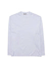 Logo Embroidered Cotton Long Sleeve T-shirt White - MIU MIU - BALAAN 1